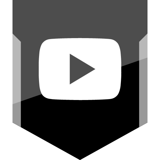 Youtube Play Free Silver Shield Social Media Icon