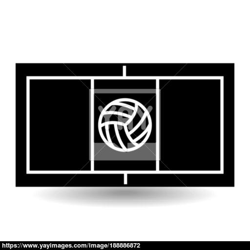 Icon Playground Volleyball Vector Illustration Vector