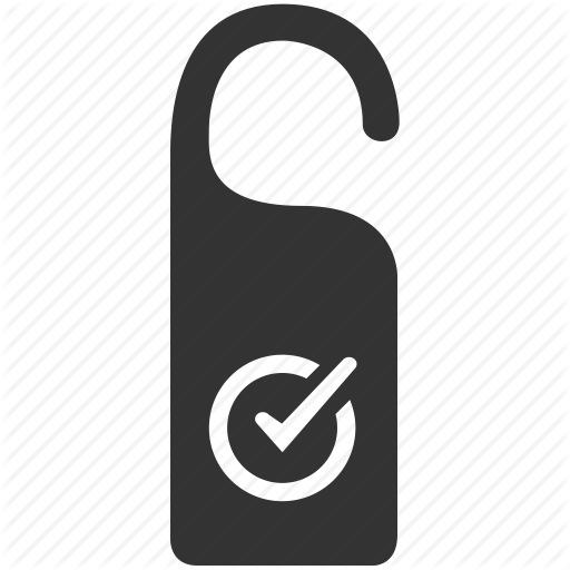 Attention, Booking, Door Hanger, Hotel, Ok, Open, Please Clean Icon
