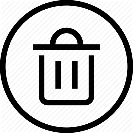 Circle, Delete, Deny, Remove, Trash, Trash Can Icon