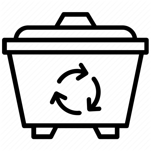 Dustbin, Recycle Bin, Recycling Container, Trash Bin, Trash Can Icon
