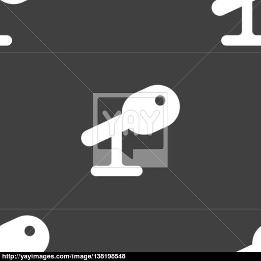 Microphone, Speaker Icon Sign Seamless Pattern On A Gray