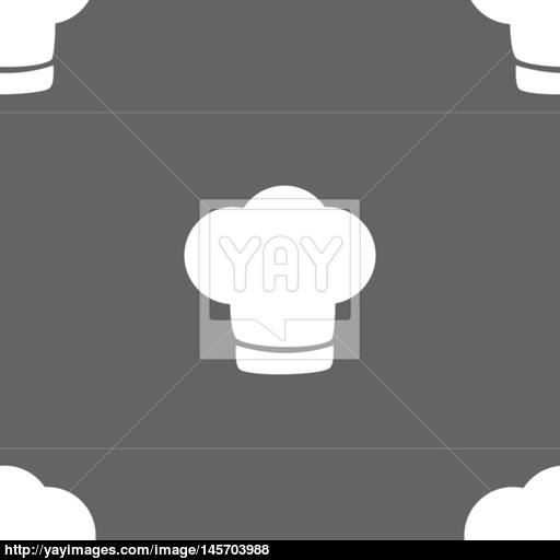 Chef Hat Sign Icon Cooking Symbol Cooks Hat Seamless Pattern