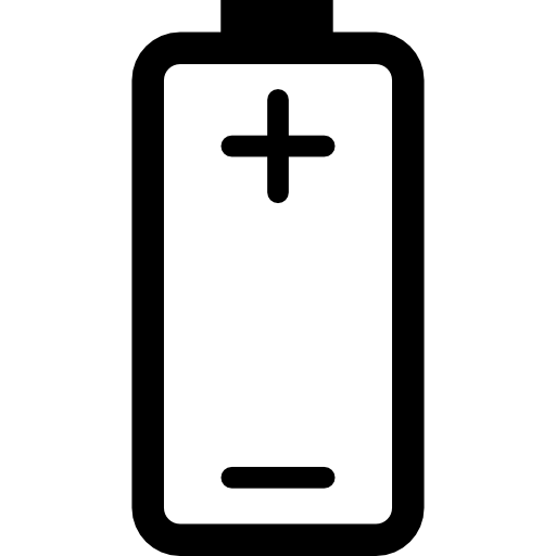 Battery With Plus And Minus Signs Of Positive And Negative Poles