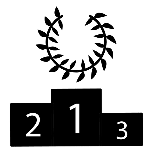 Racing Podium Winner Silhouette