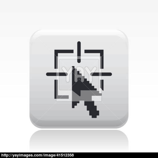 Vector Illustration Of Single Target Pointer Icon Vector