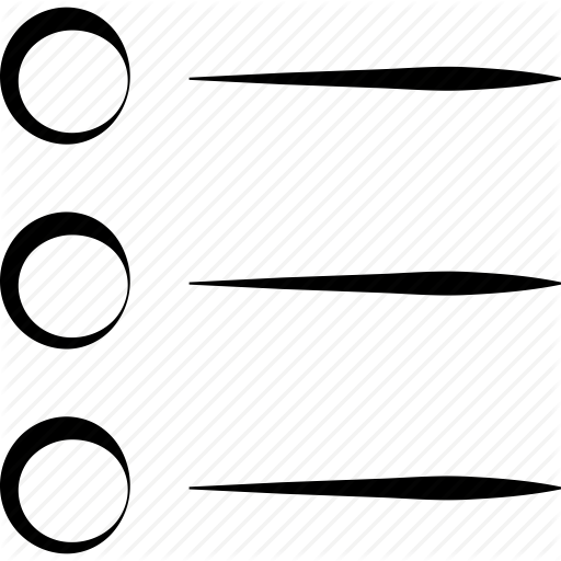 Bullet, Items, Lines, List, Menu, Options, Points Icon