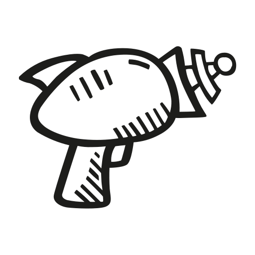 Laser, Gun Icon Free Of Space