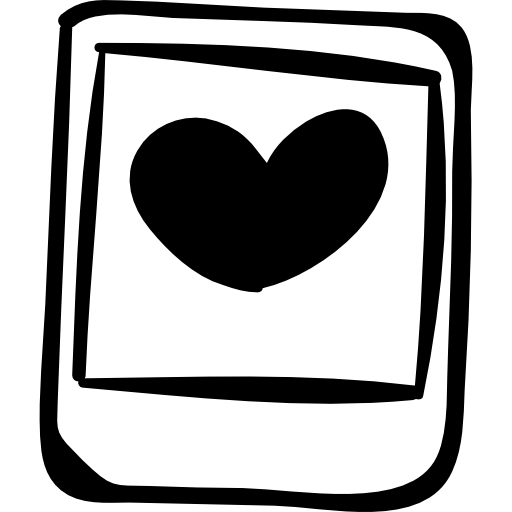 Polaroid Photo With Heart Icons Free Download