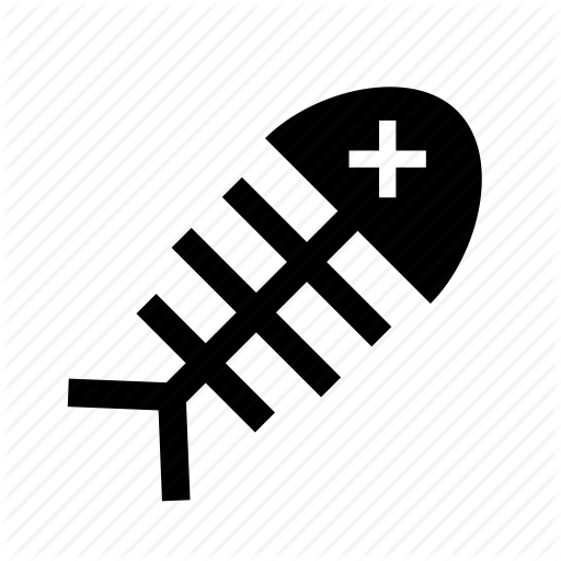 Bone, Dead Fish, Fish Bone, Trash, Waste, Water Pollution Icon