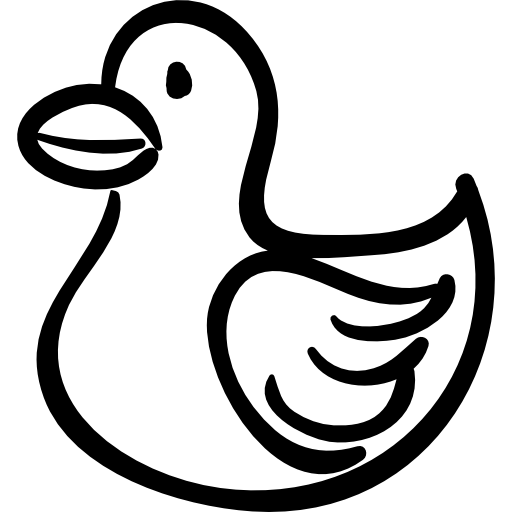 Duck Bird Hand Drawn Toy Icons Free Download