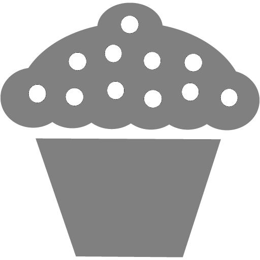 Gray Cupcake Icon