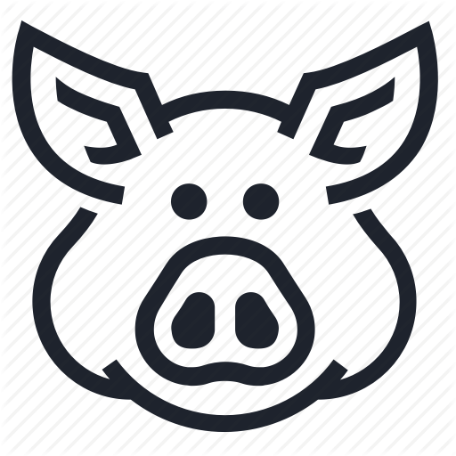 Animal, Farm, Head, Meat, Pig, Piggy, Pork Icon