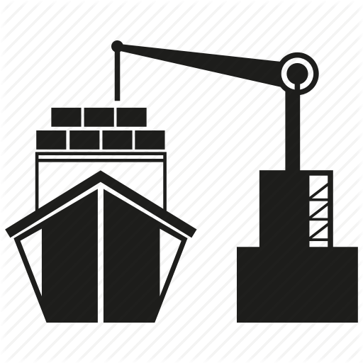 Crane, Dock, Harbor, Port, Ship, Shipping, Vessel Icon