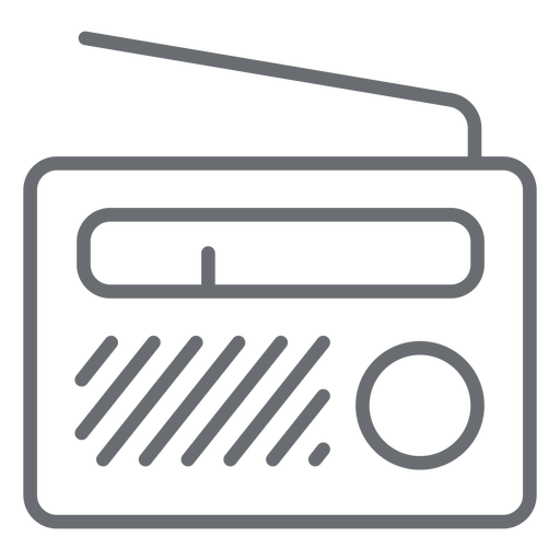 Portable Radio Stroke Icon