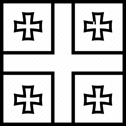 Flag, Geo, Georgia, World Icon