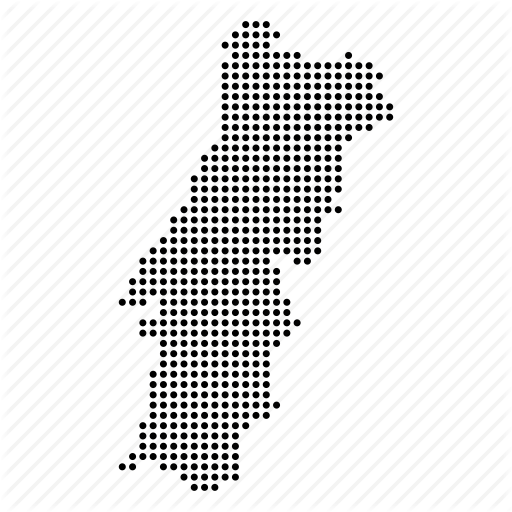 Country, Dotted, European, Location, Map, Portugal Icon