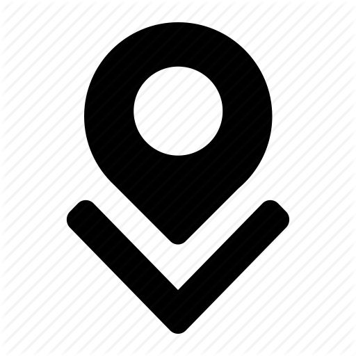 Arrow, Down, Locate, Location, Navigate, Position Icon