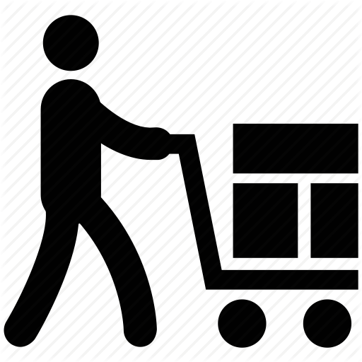 Courier Service, Delivery, Delivery Postman, Hand Trolley, Package