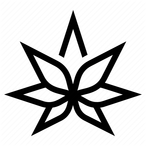 Cannabis, Hemp, Marijuana Leaves, Sativa, Weed Icon