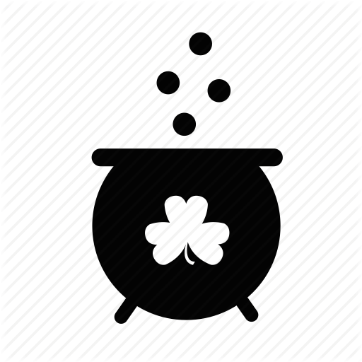 End Of A Rainbow, Gold, Ireland, Irish, Luck, Pot, Pot Of Gold Icon