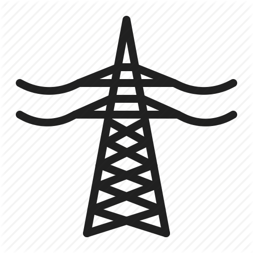 Electricity, Line, Power, Tower Icon