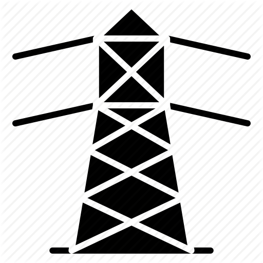 Electricity, Overhead Cable, Power Line, Wiring Icon