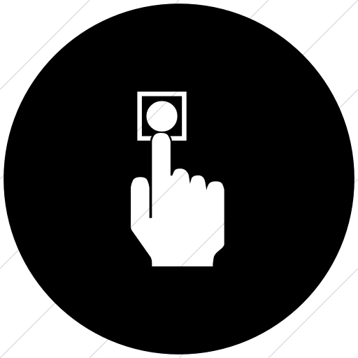 Flat Circle White On Black Classica Press Power