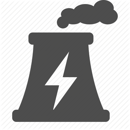 Power Steam Turbine Plant Icon