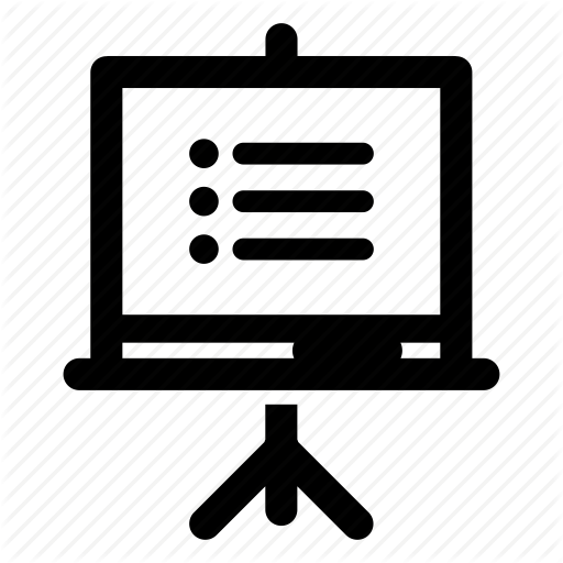 Demo, List, Powerpoint, Slideshow, Webinar, Whiteboard Icon