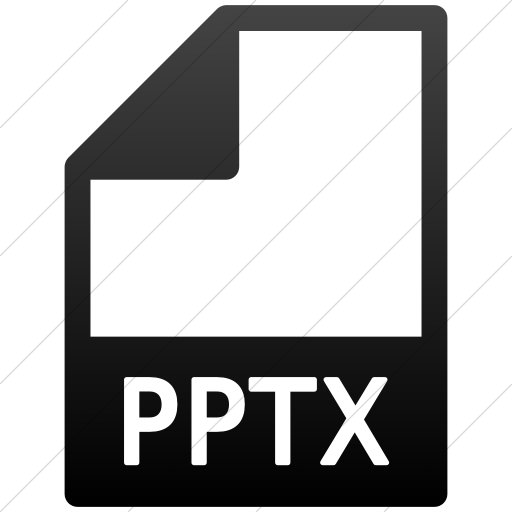 Simple Black Gradient Mime Types Document Pptx Icon