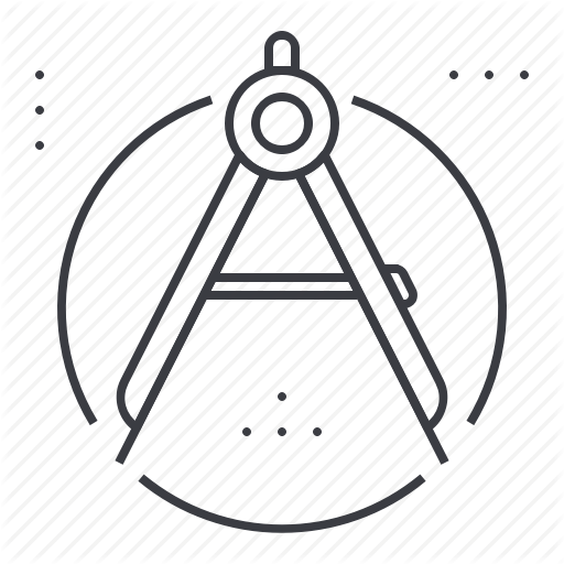 Compass, Geometry, Graphic Design, Precision Icon