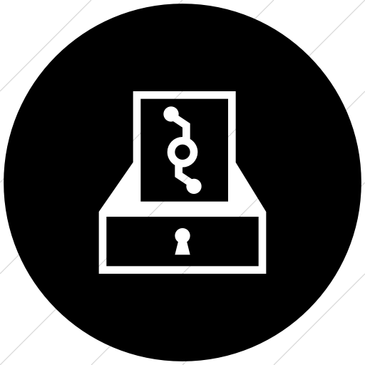 Flat Circle White On Black Iconathon Digital