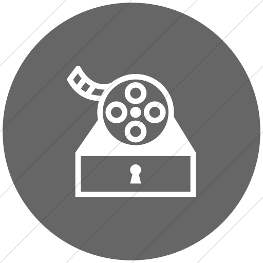 Flat Circle White On Gray Iconathon Film Preservation Icon