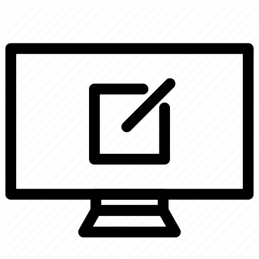 Desktop, Monitor, Preset, Writing Icon