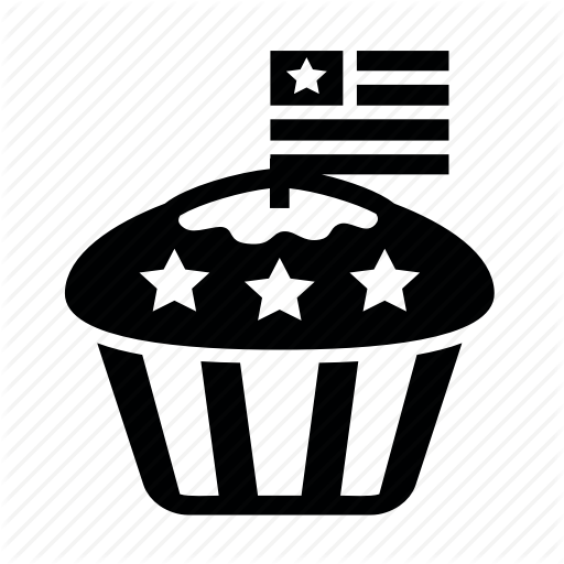 Cupcake, Day, Flag, Presidents, Stars, Usa Icon