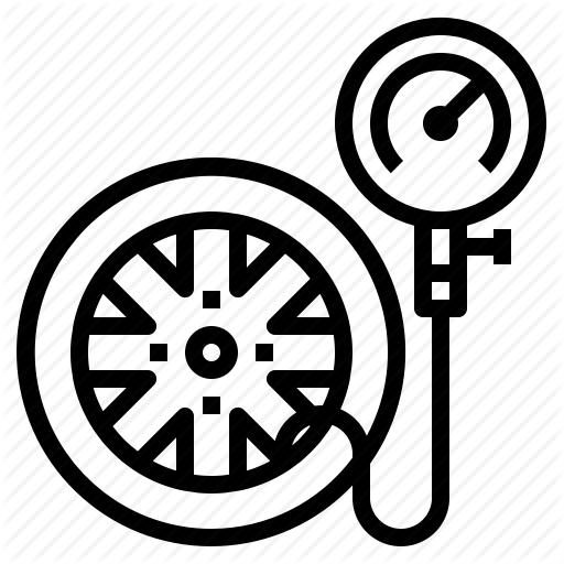Car, Mechanic, Pressure, Repair, Service, Tire Icon
