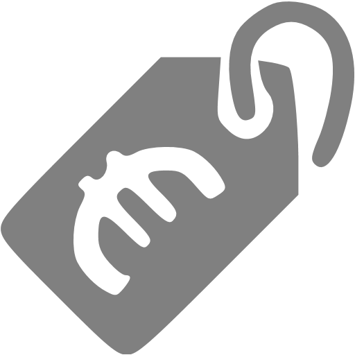 Gray Price Tag Euro Icon