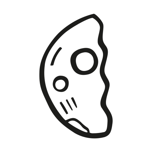 Moon, Last, Quarter Icon Free Of Space Hand Drawn Black Sticker