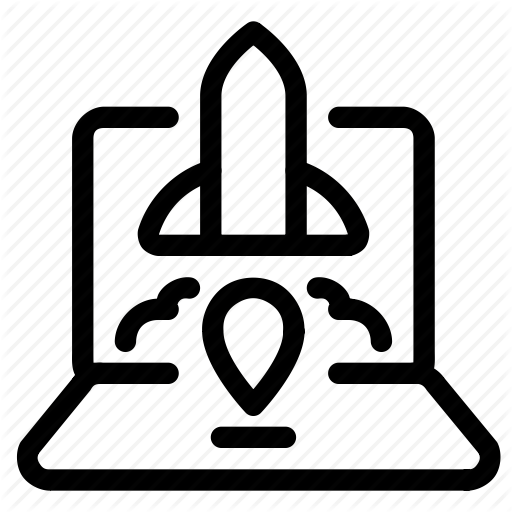 Business, Computer, Laptop, Launch, Product, Rocket, Spaceship Icon
