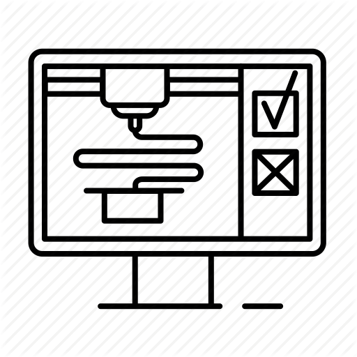 Digital Manufacturing, Monitor, Production Icon