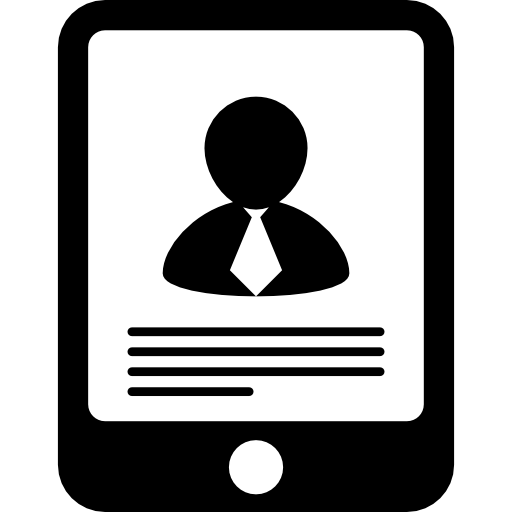 Tablet Gadget With Profile Icons Free Download