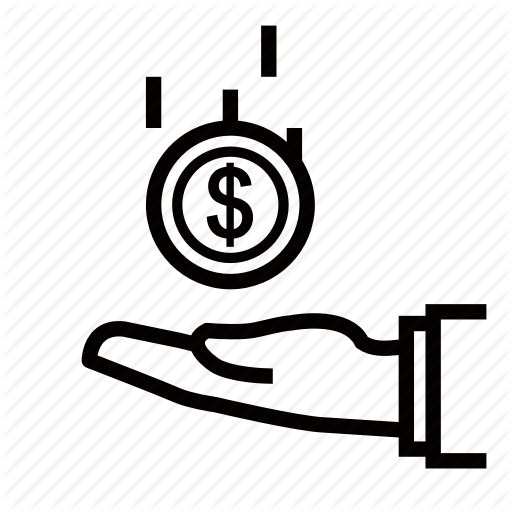 Coin, Currency, Dollar, Earnings, Hand, Money, Profit Icon