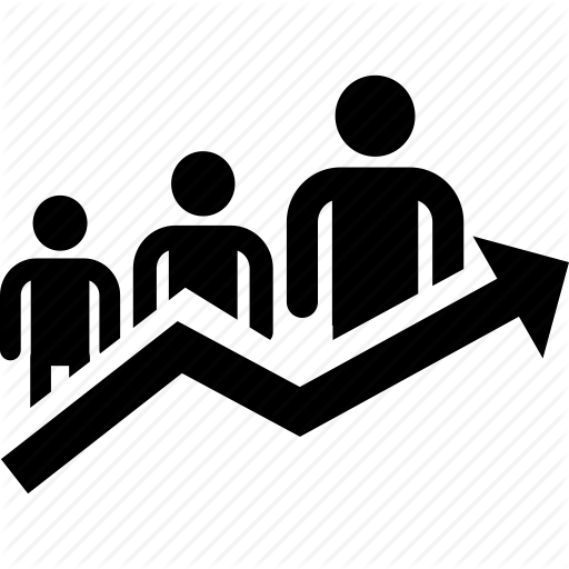 Arrow, Graph, Growth, People, Progress, Statistics Icon