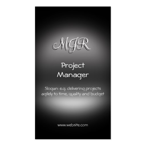 Project Manager Business Card Templates Bizcardstudio