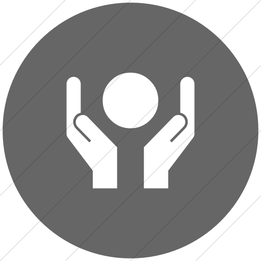 Flat Circle White On Gray Ocha Humanitarians Cluster