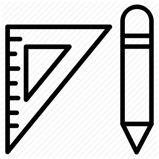 Geometry, Mathematics, Measure, Pencil, Protractor Icon