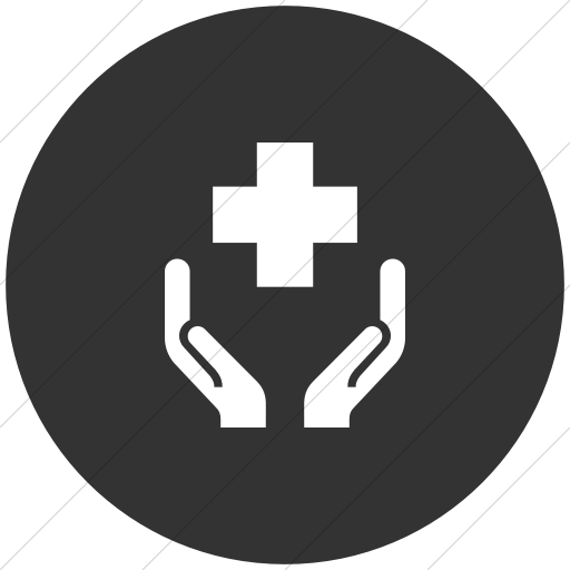 Flat Circle White On Dark Gray Iconathon Public Health