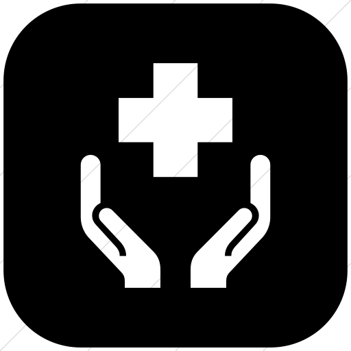 Flat Rounded Square White On Black Iconathon Public