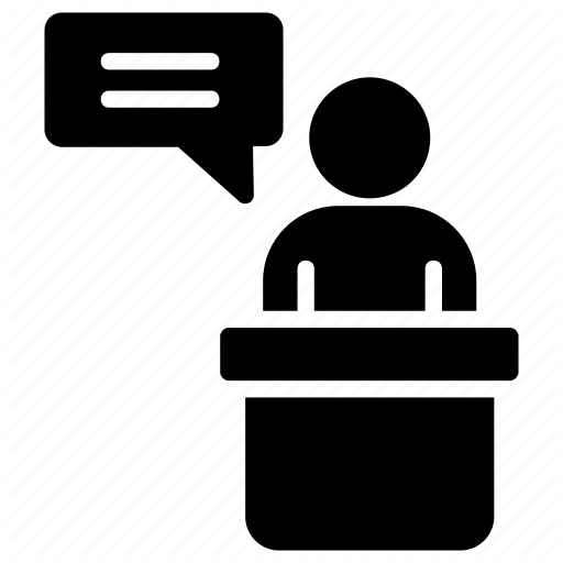 Orator, Politician Speech, Presentation, Public Speaking, Speech Icon